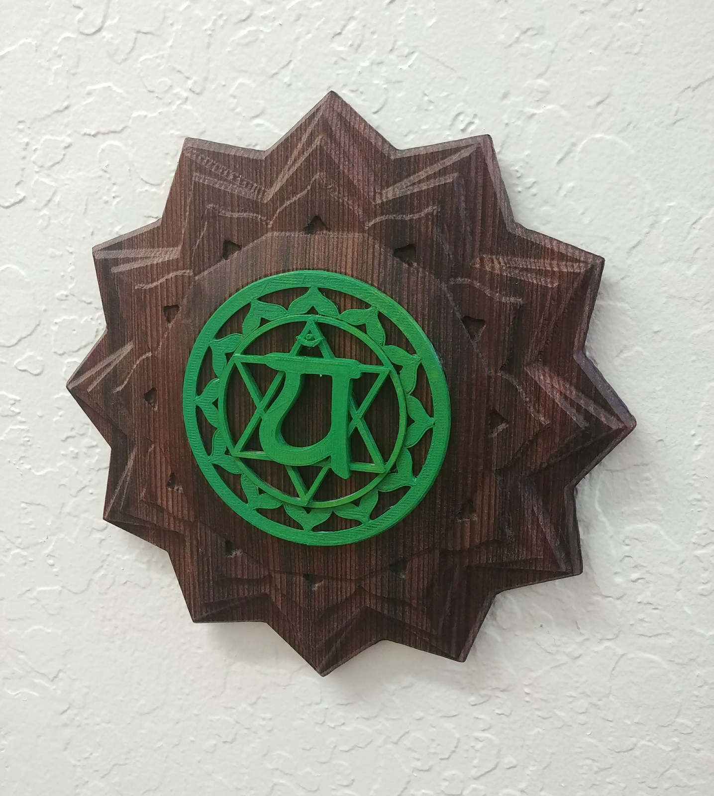 Heart Chakra, CNC-carved panel by Sunny Chancellor